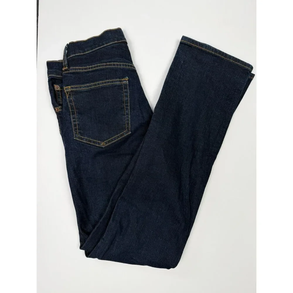 Boys GAP Dark Wash Stretch Slim‎ Straight Denim Jeans